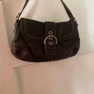 Vintage Y2K coach Brown Leather Shoulder Bag